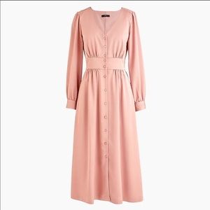 J Crew Satin Blush Midi Dress 6